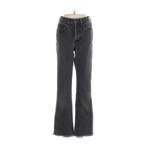 Anine Bing Button Front Black Cropped Flare Jeans – Size 24